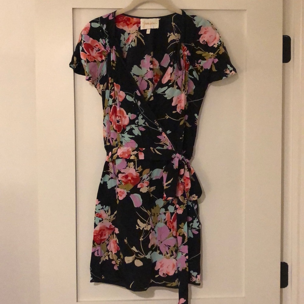 Yumi Kim silk floral wrap dress